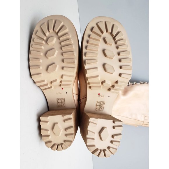 Jeffrey Campbell Haley Over The Knee Lace Up Boots Tan Leather Size 8.5 - Picture 5 of 7